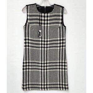 Katherine Women's Black & White Wool Midi Dress Size 4